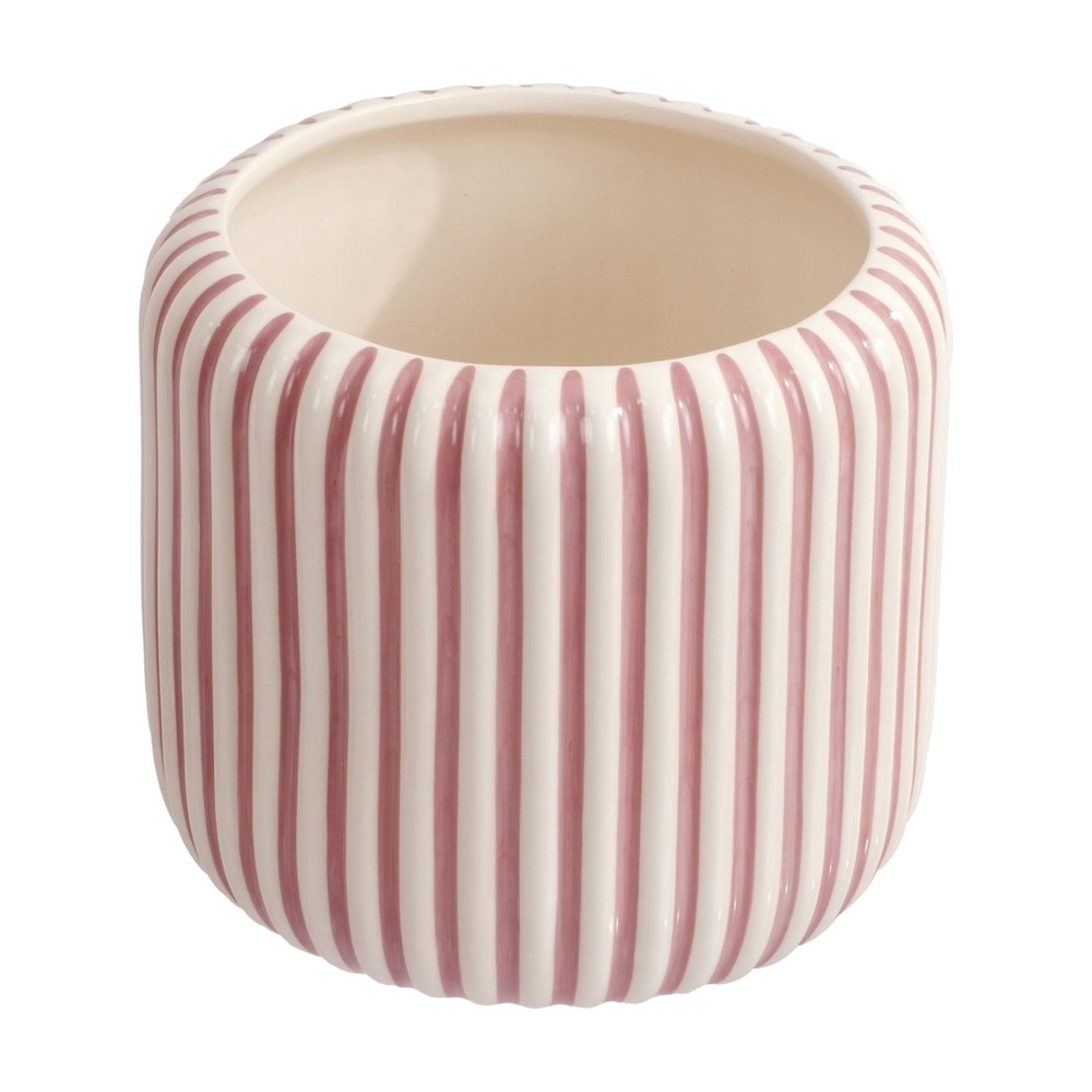 8" Black Stripe Ceramic Planter by Drew Barrymore