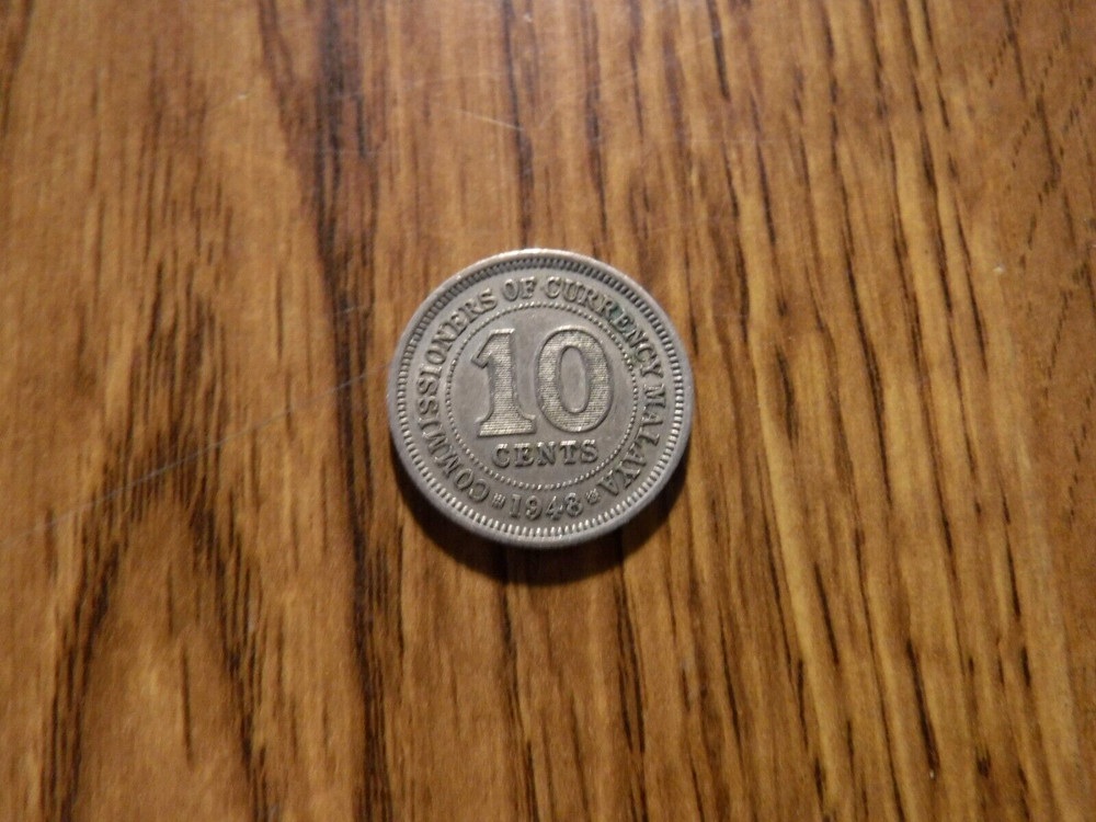 MALAYA 10 CENT 1948 COIN (20)