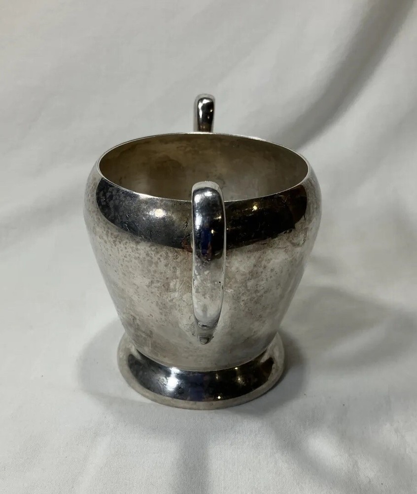 Academy Silver on Copper Sugar Bowl Vintage Server No Lid