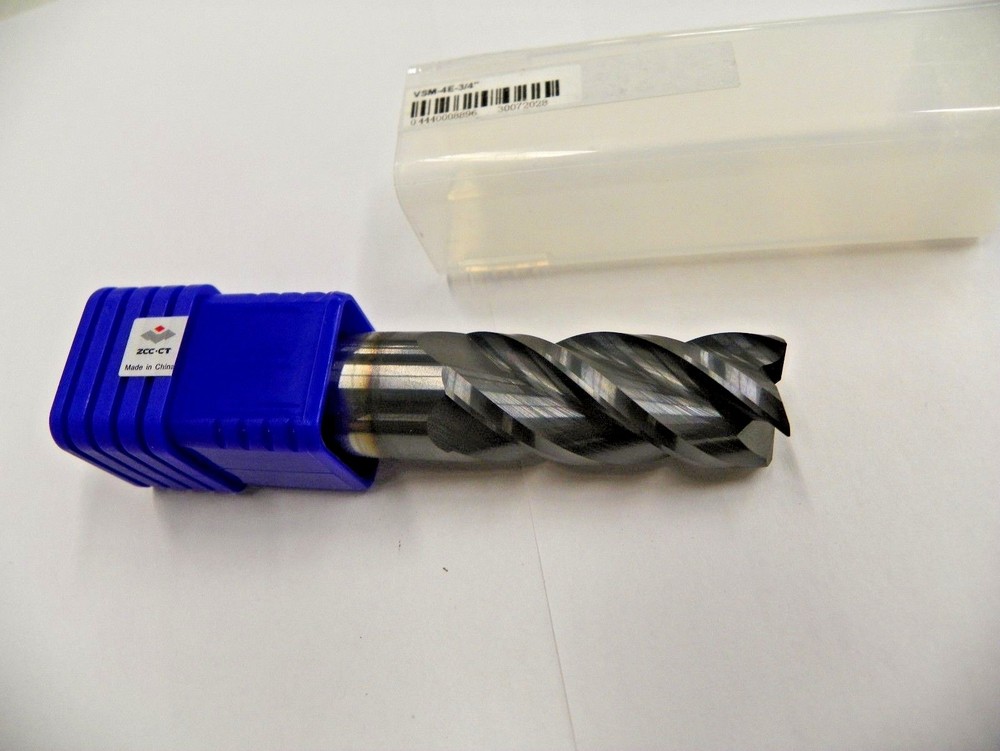 ZCC-CT 3/4" SOLID CARBIDE VARIABLE HELIX ALTiN COATED END MILL VSM-4E-3/4 C176