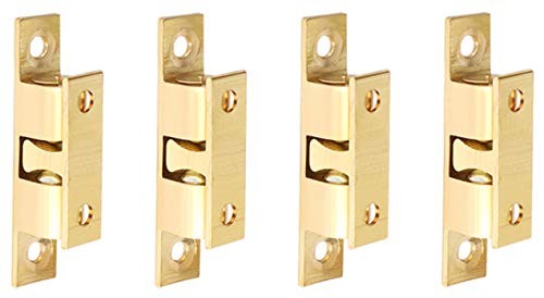 Double Roller Catch Cabinet Latches Brass Adjustable Door Latch 47mm 4 Pcs