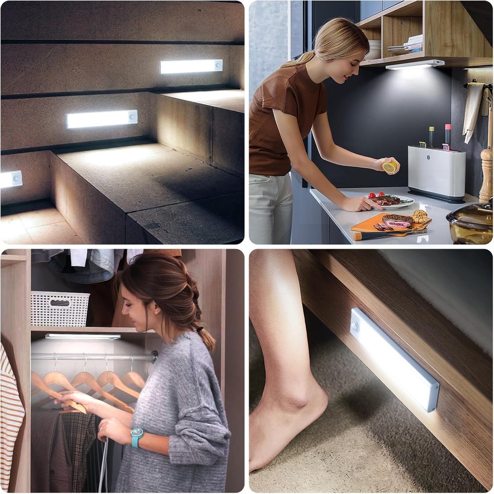 6 Pack Under Cabinet Lights Wireless 32 LED Motion Sensor Light Indoor