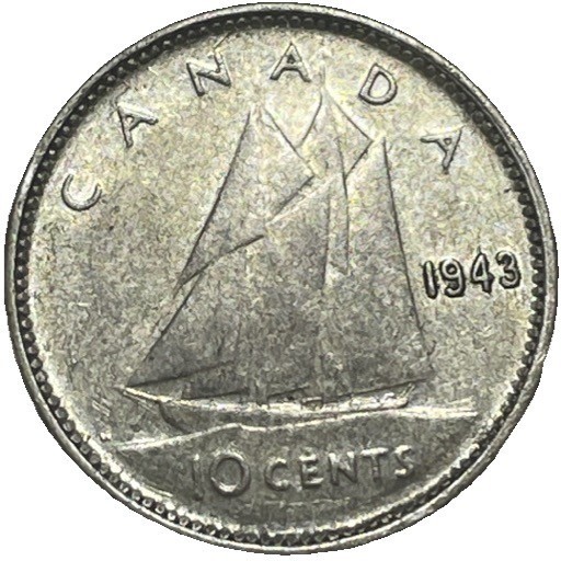 1943 Canadian Silver Dime