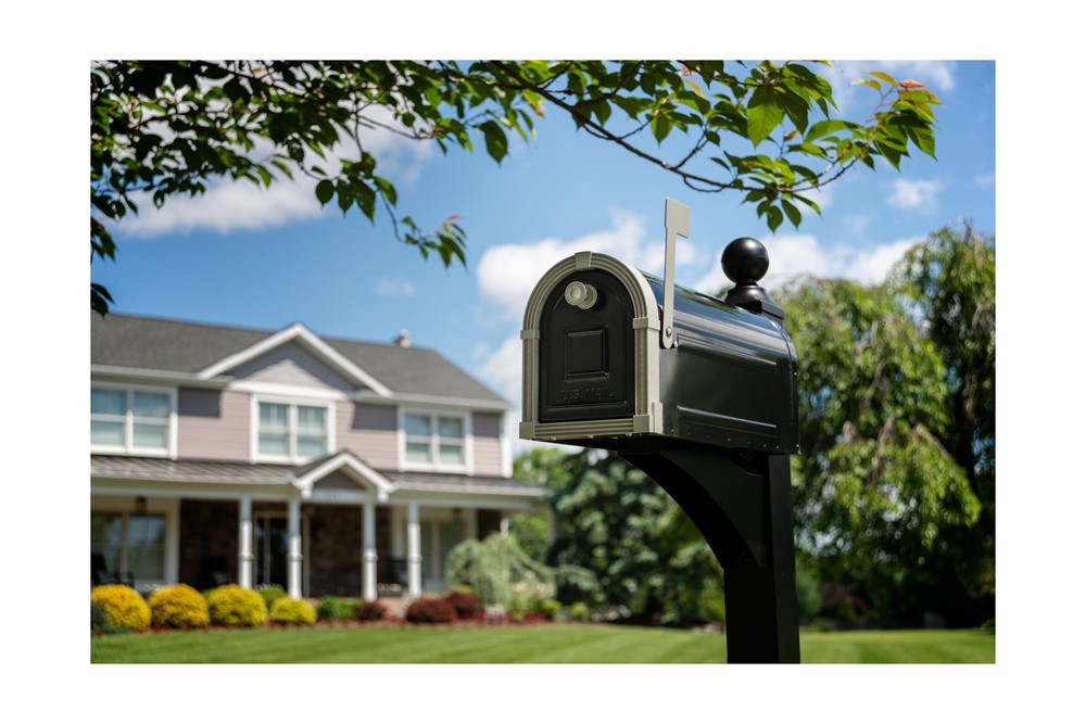 Architectural Mailboxes Landover Aluminum Mailbox Post, Black