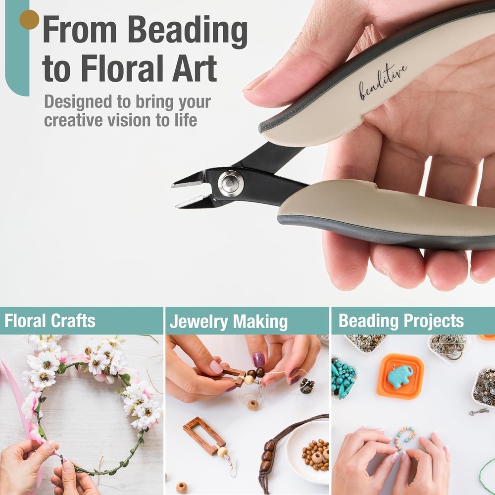 Beaditive Micro Wire Cutter – Natural Cream Flush for Beading,...