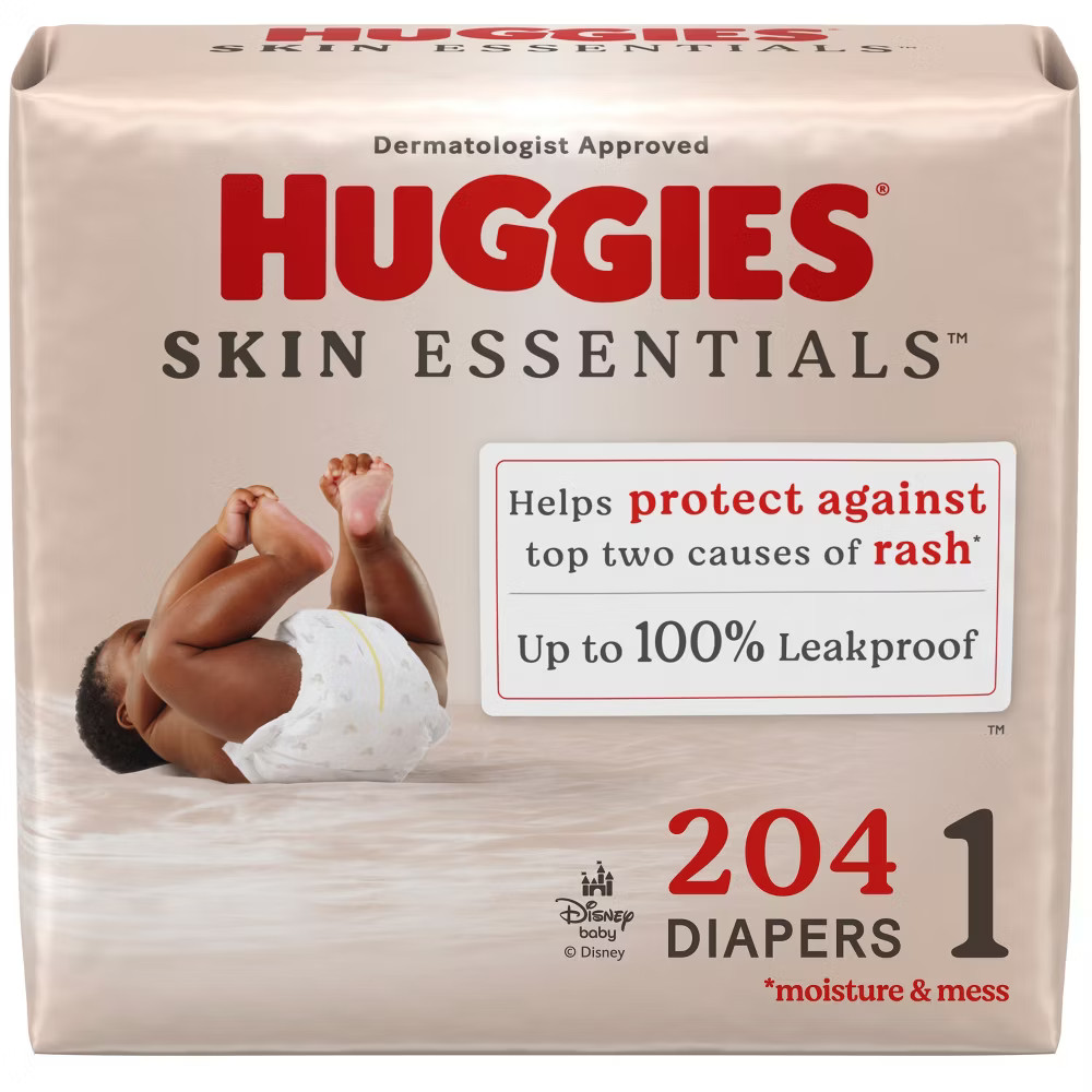 Huggies Skin Essentials Disposable Diapers - Econ+ Pack - Size 1 -