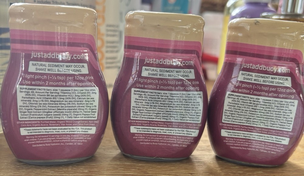 Buoy Digestion Drops + Hydration Unflavored 3pack