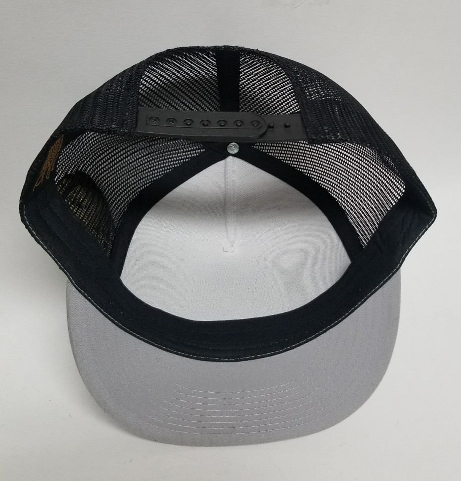 PEMEX SINALOA HAT SILVER BLACK 2LOGOS MESH TRUCKER SNAP BACK ADJUST NEW