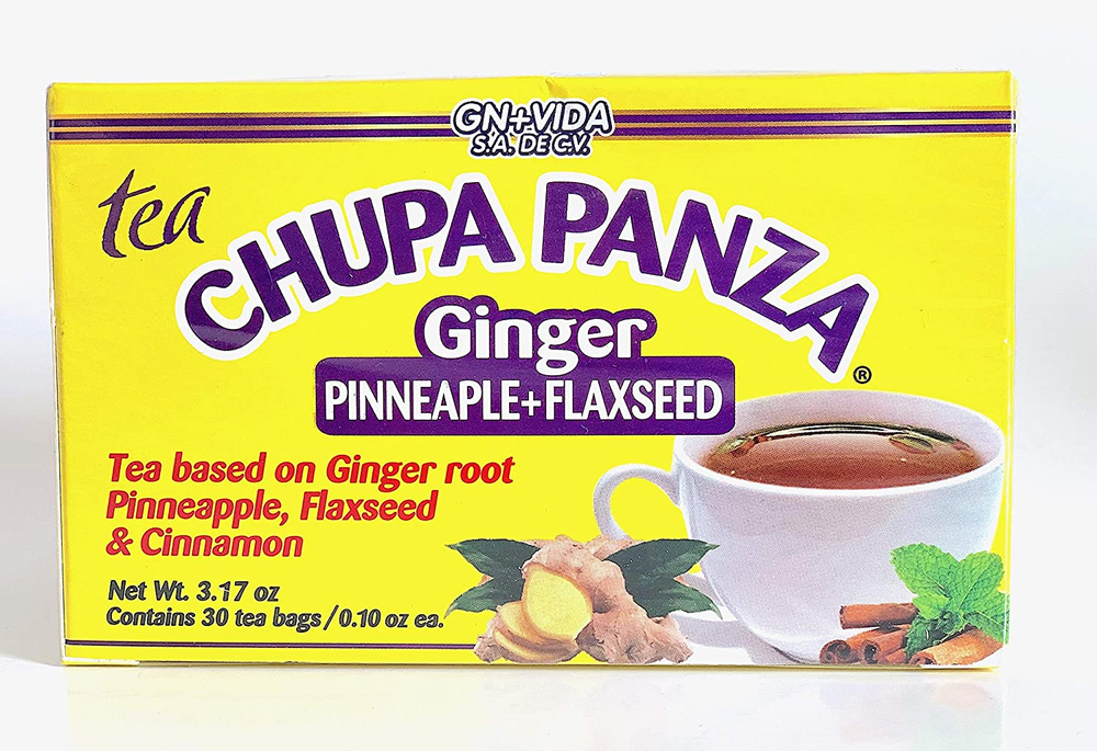 Tea CHUPA Panza, Tea Based ONGINGER Root, PINNEAPPLE, Flaxseed & Cinnamon (30 Te