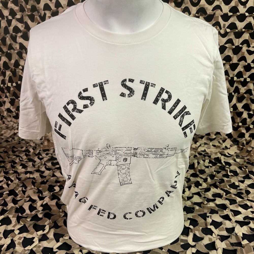 NEW First Strike T-Shirt - Vin White - Medium