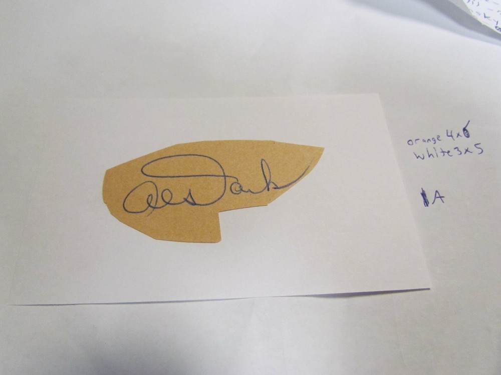 Al Dark autographed Cut/Index Card