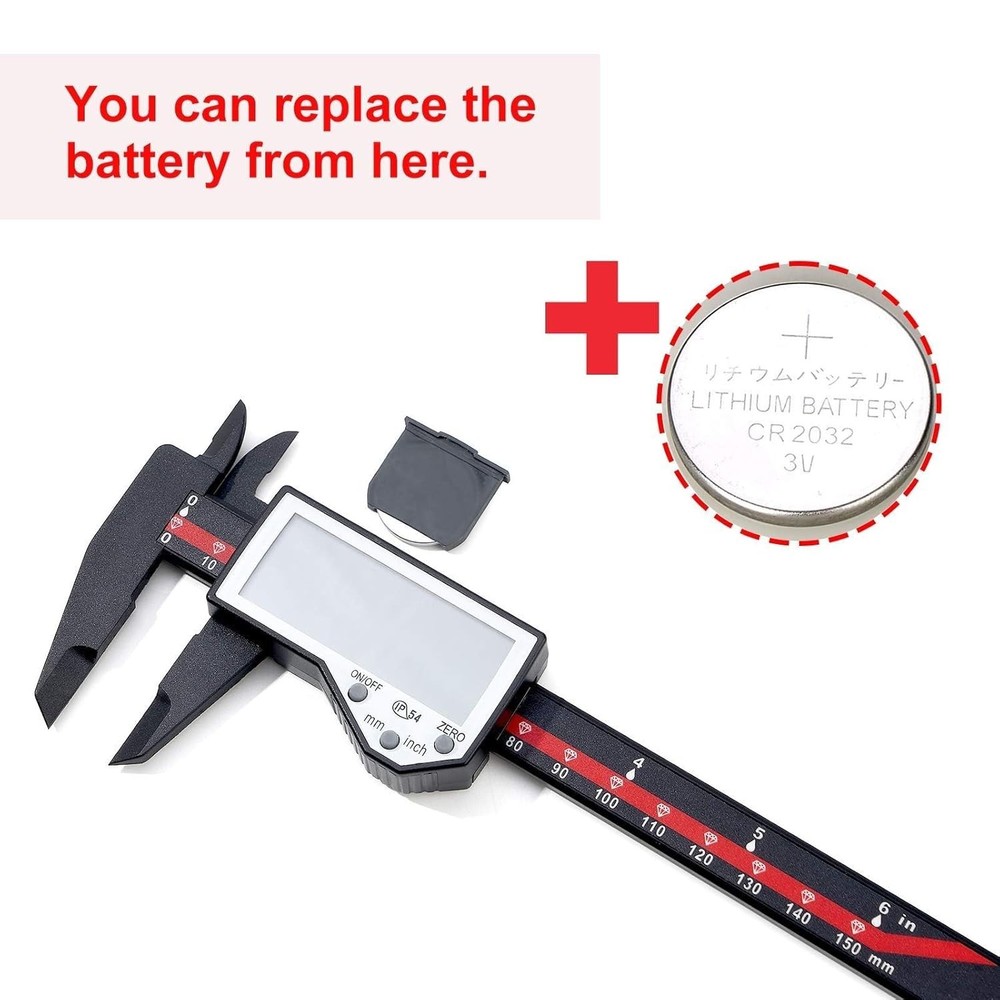 Digital Caliper, 0-6 inches Caliper with Large LCD Screen, Auto - Off Feature...