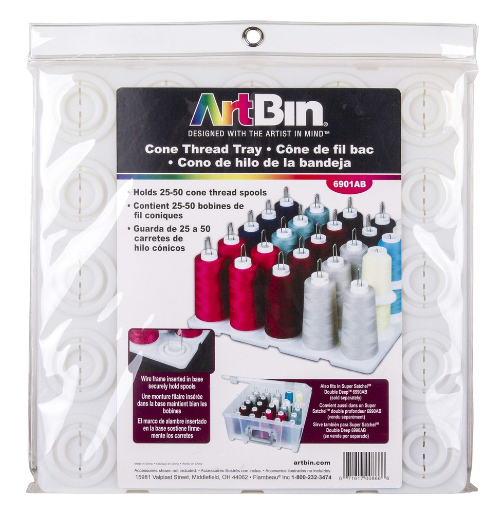 ArtBin 6901AB Cone Thread Tray, Sewing & Embroidery Serger Cone Thread Spool ...