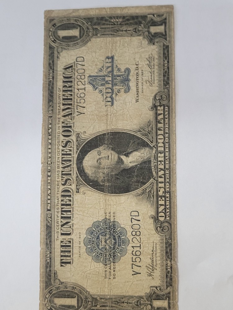 1923 LARGE SIZE  SILVER CERTIFICATE  BLUE SEAL circulated