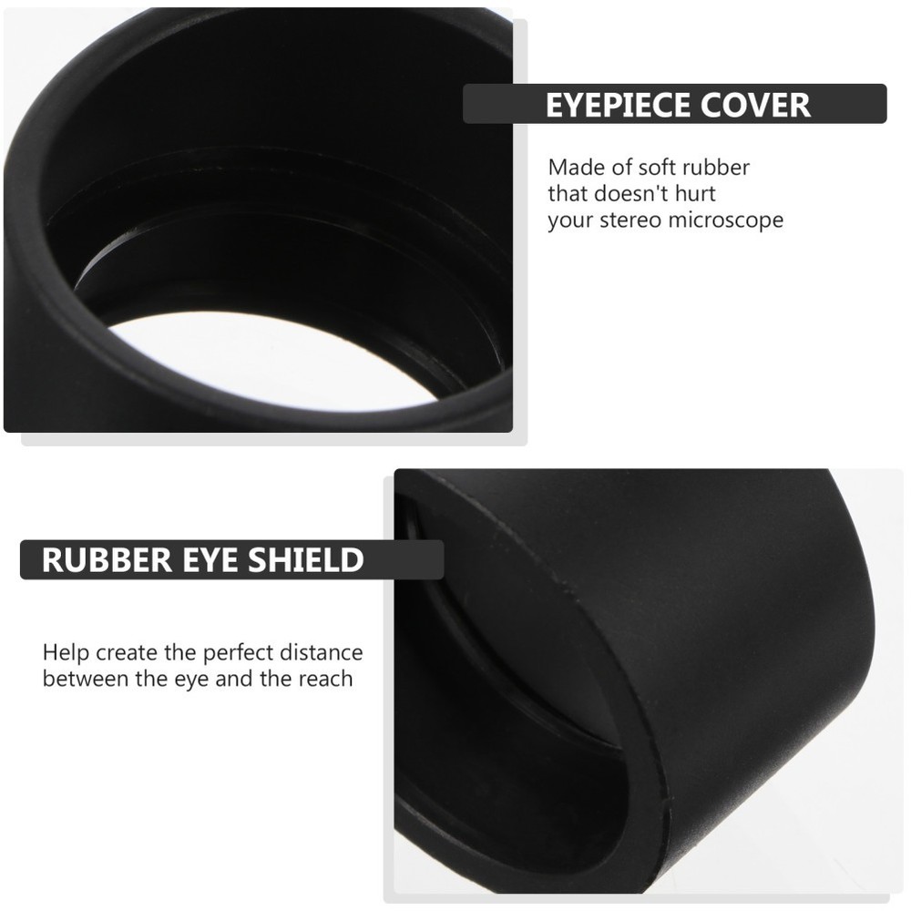 2 Pcs Microscope Goggles Rubber Eye Cup Soft Eyepiece Shield