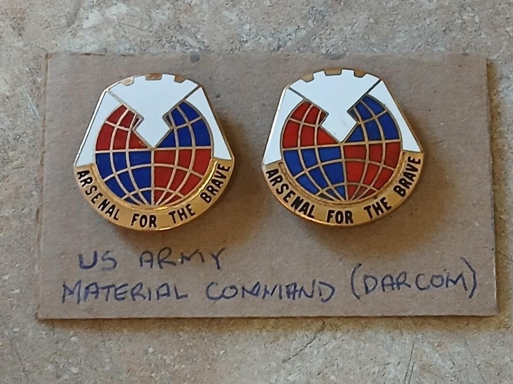 US Army Material Command (DARCOM) Crest DUI (Pair)