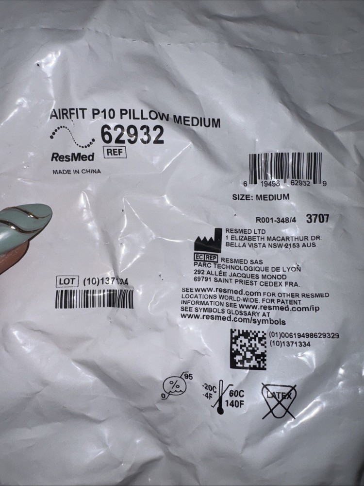 airfit p10 pillow medium 62932