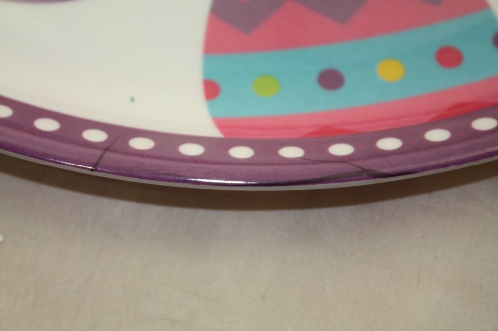 amscan Melamine Easter Tray Easter Egg Happy Easter 13.5" diameter NWT
