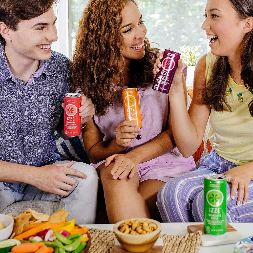IZZE Sparkling Juice, Grapefruit, 8.4 oz Cans, 24 Count