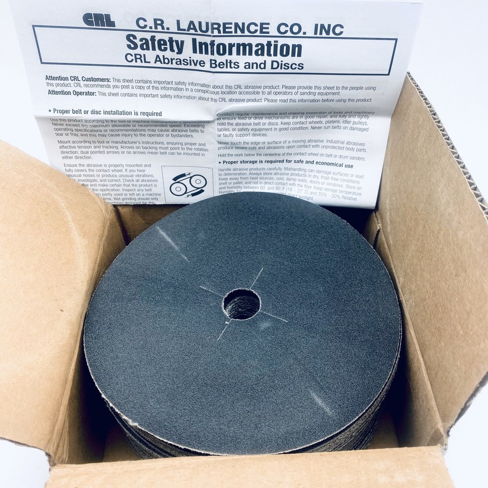 CRL 7X7880CB, 7" X 7/8" GRIT POLYESTER BACK SANDING DISCK ( 50 PACK )