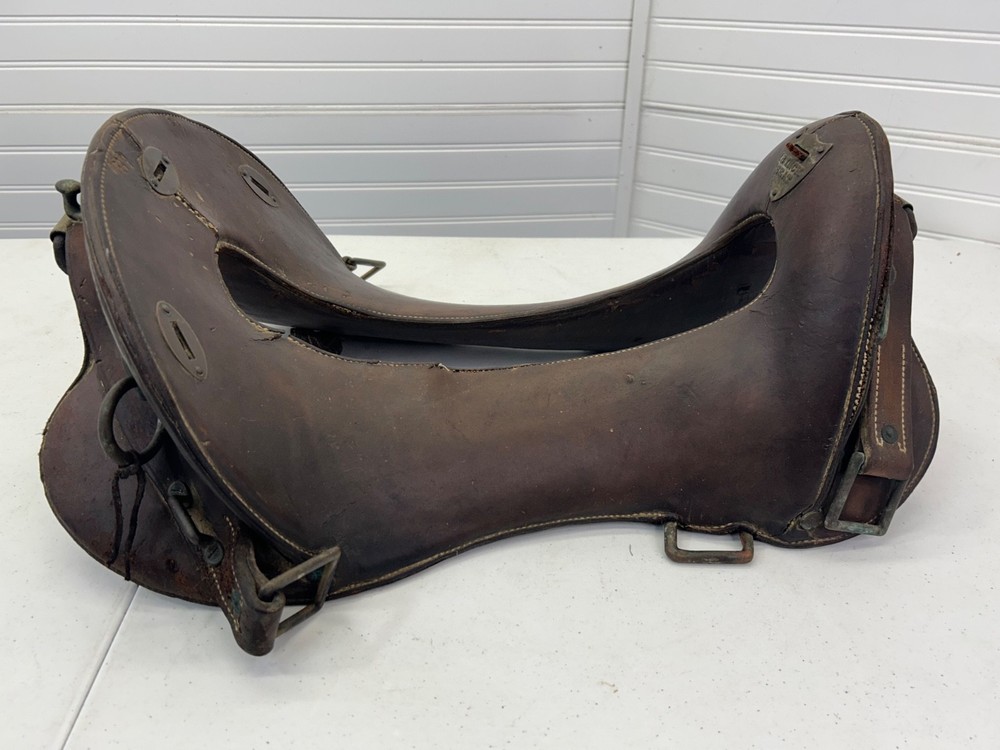 WWI US Army McClellan Cavalry Saddle With Stirrups