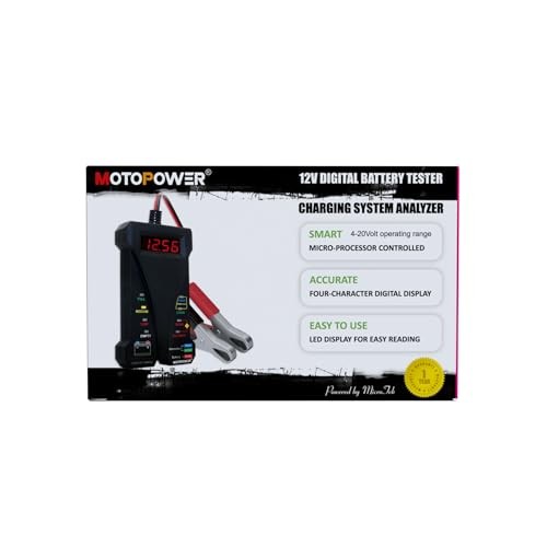 MP0514E 12V Digital Car Battery Tester Voltmeter and Charging System Analyzer