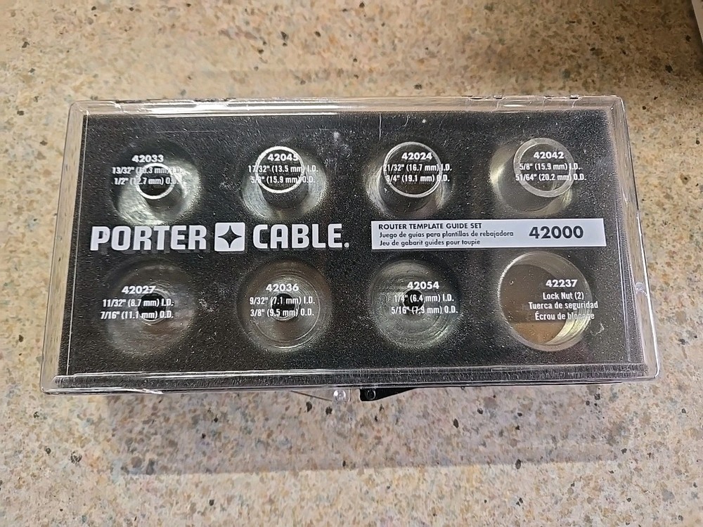Porter cable router template guide set 42000