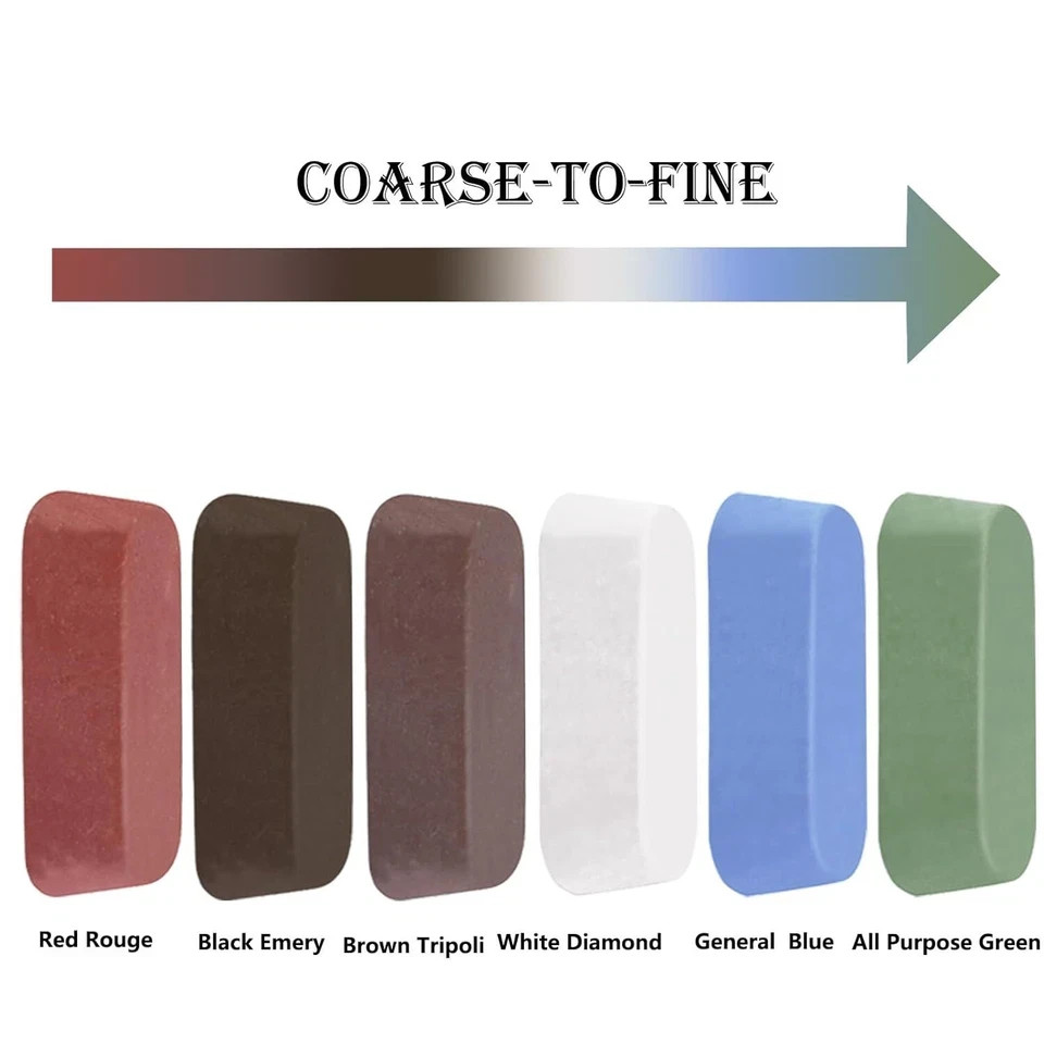 6 Pcs Metal Buffing Polishing Compound for Buffing Wheel Buffing Wheel Compound