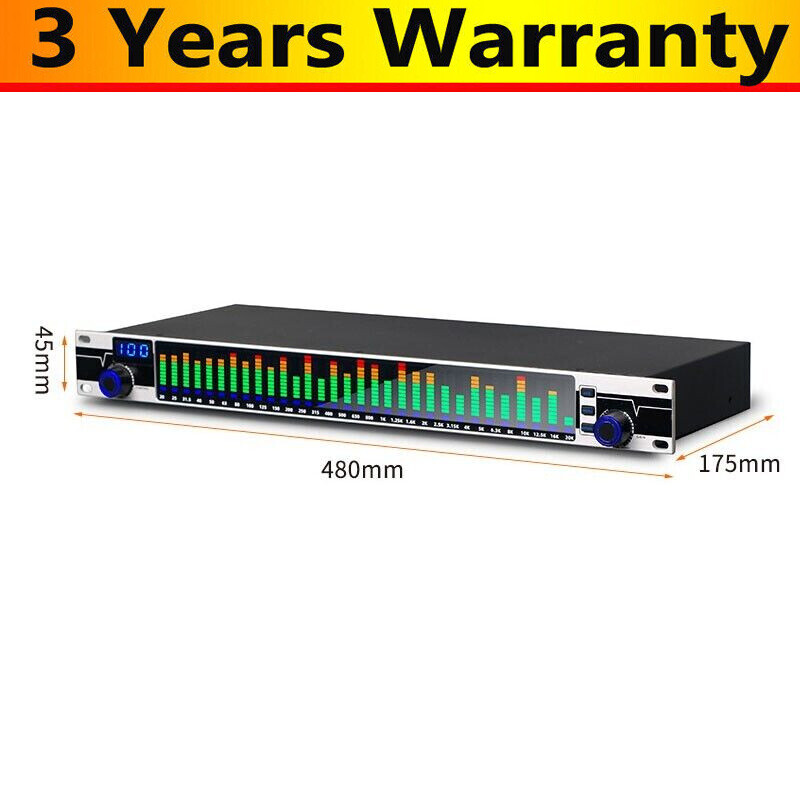 EQ-777 Professional 31 Band Equalizer Digital Equalizer w/ Upgraded LED Lights