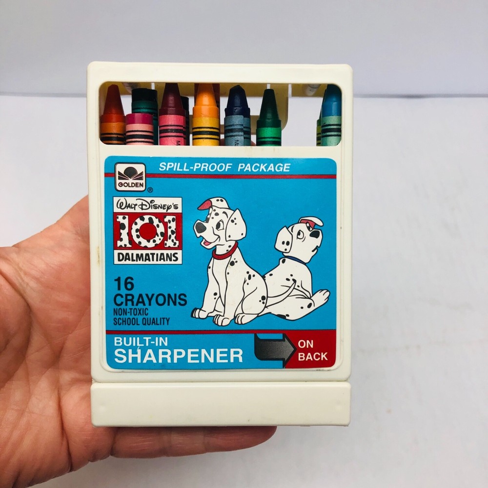 Vintage Disney 101 Dalmatians Crayons w/ Sharpener *Some Missing READ* BIN J