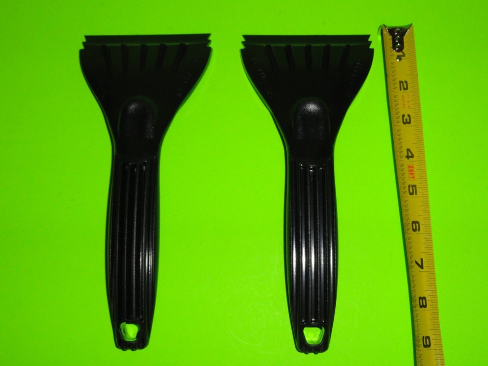 (2x) BLACK 9" Ergonomic Car Window Cleaner Windshield Snow Ice Scraper Chipper