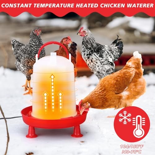 9 Pack Winter Chicken Brooder Box Starter with Heating Plate and 75w Heat