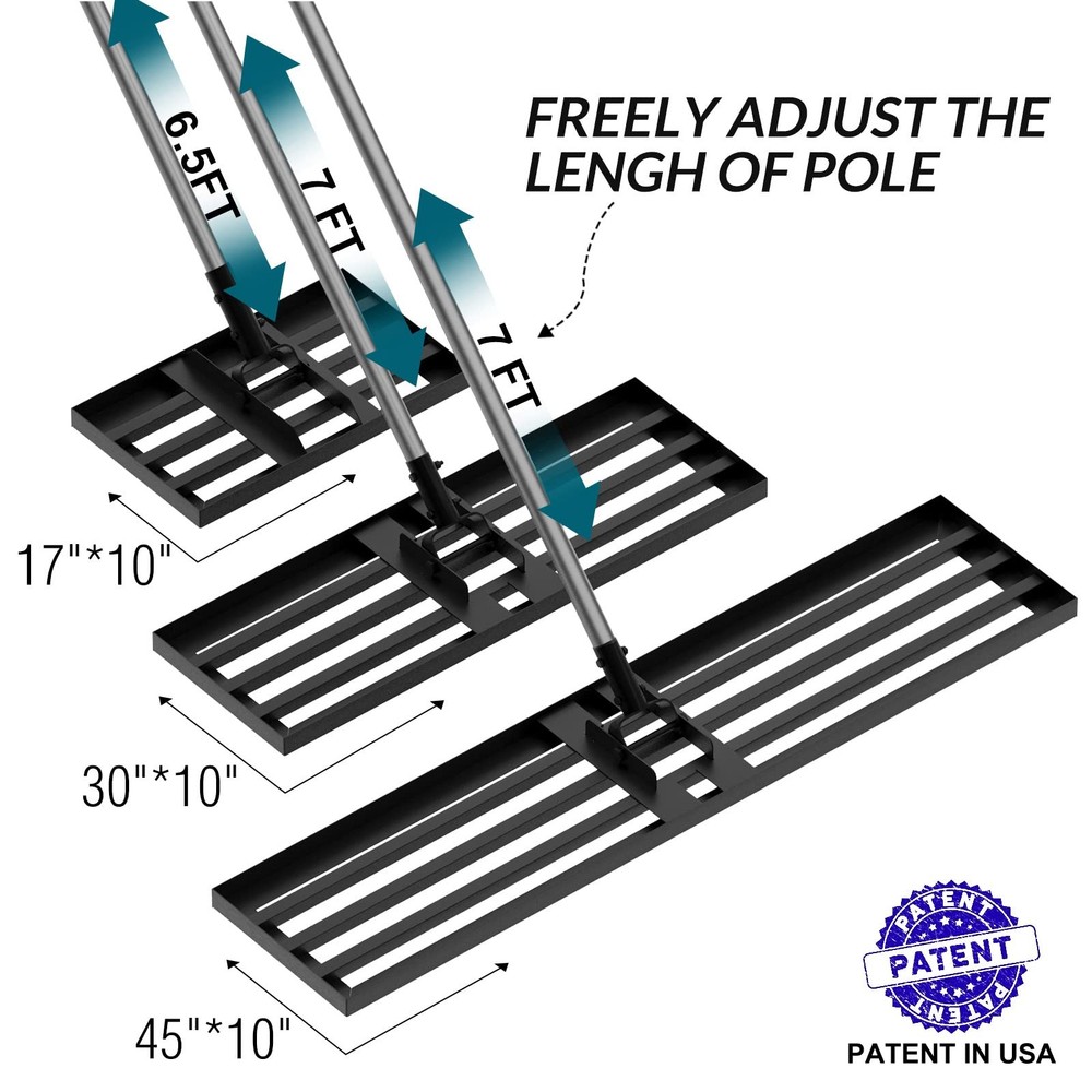Walensee Lawn Leveling Rake, Levelawn Tool, Heavy Duty Effort Saving Lawn Lev...