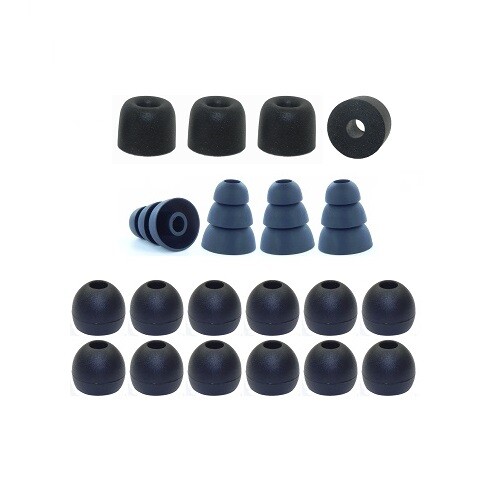 Size Large 10 pair assortment replacement ear tips earphone tips earbuds