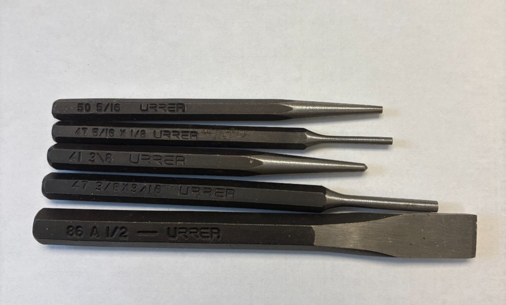 URREA #3 PUNCH & CHISEL SET 5 PC