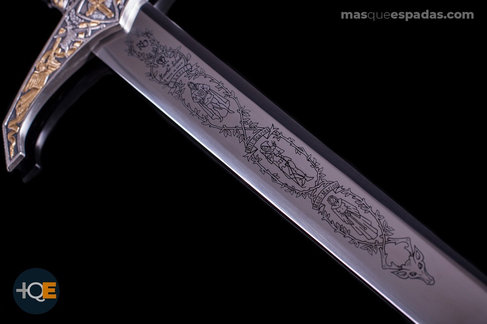 Silver Robin Hood Sword Decorated in Gold