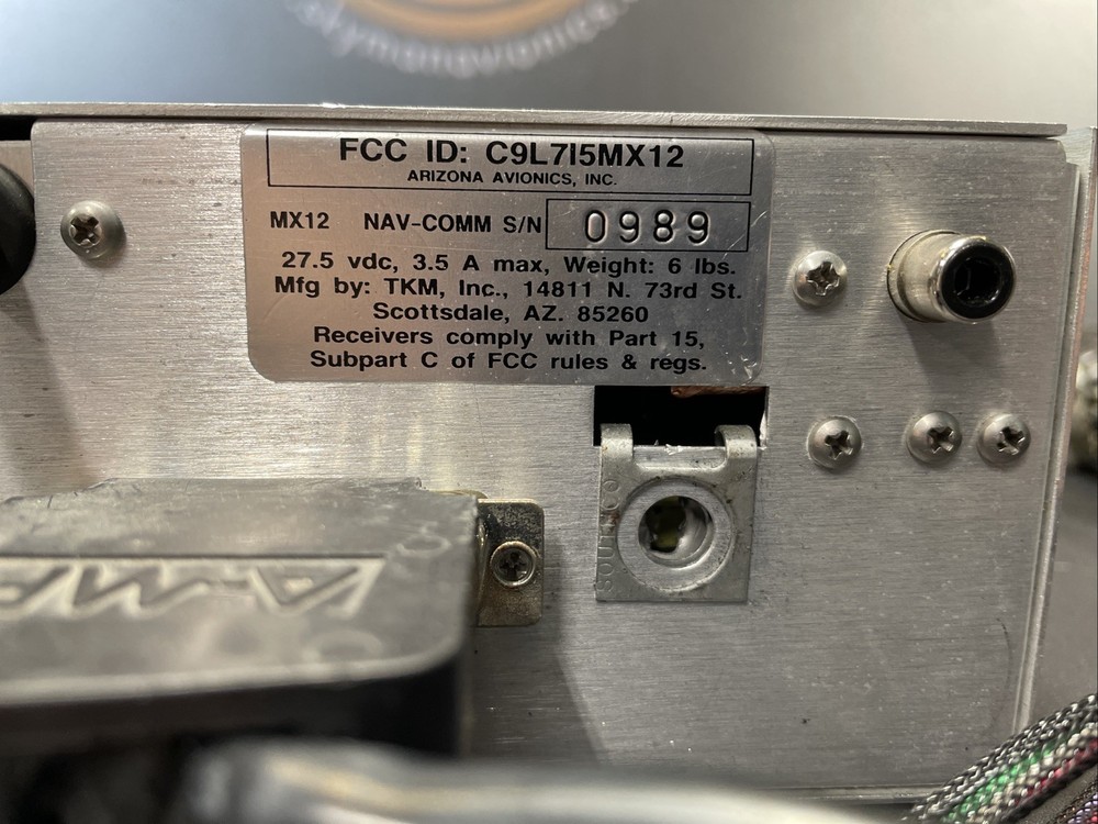 TKM MX12 NAV/COM Radio 28 VDC - As Is