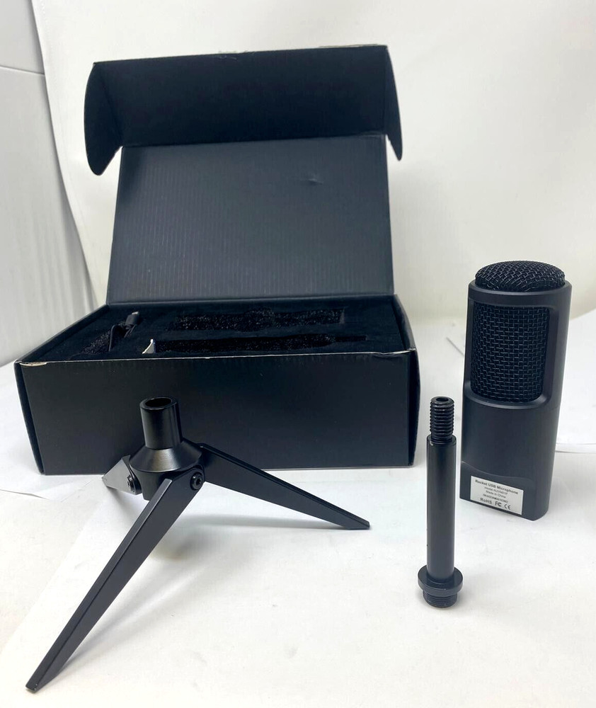 Aluratek Rocket Omnidirectional USB Studio Microphone for Podcast Streaming