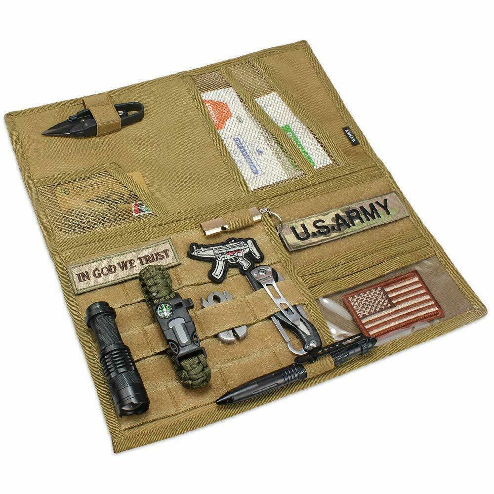 Large Tactical Vehicle Panel Organizer Pouch MOLLE Car Sun Visor Holder Bag Case