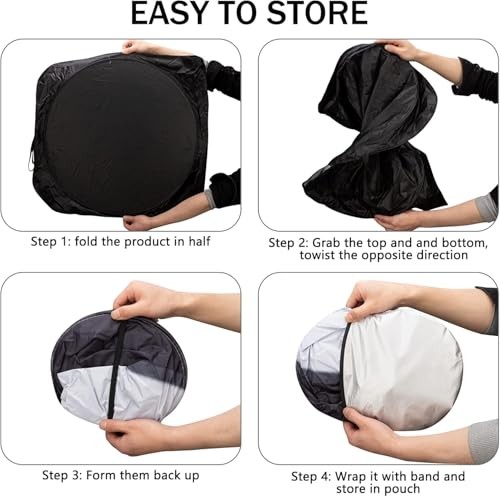 Windshield Shade, Car Sun Shade for Front Windshield () Large Blue