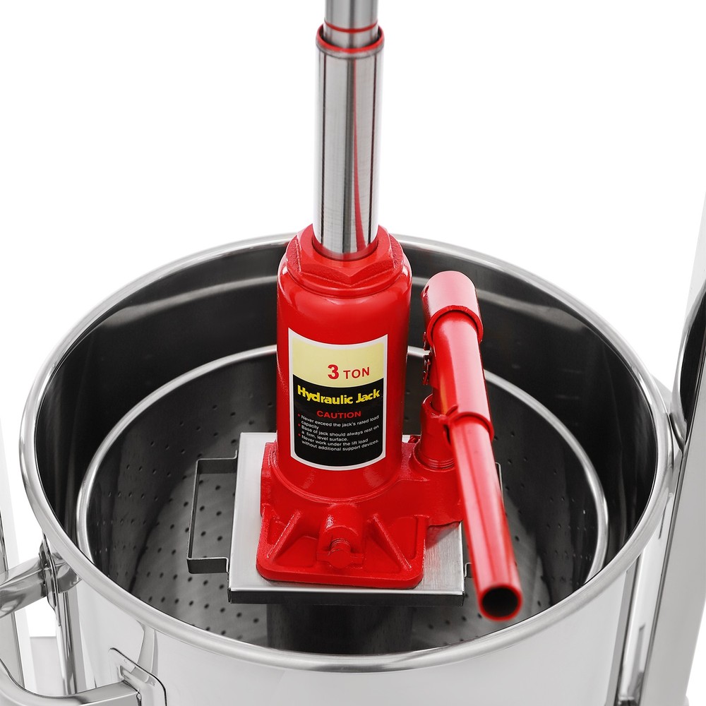 Fruit Wine Press Hydraulic Jack Press for Cider Wine Making 5.8gal Stainless 304