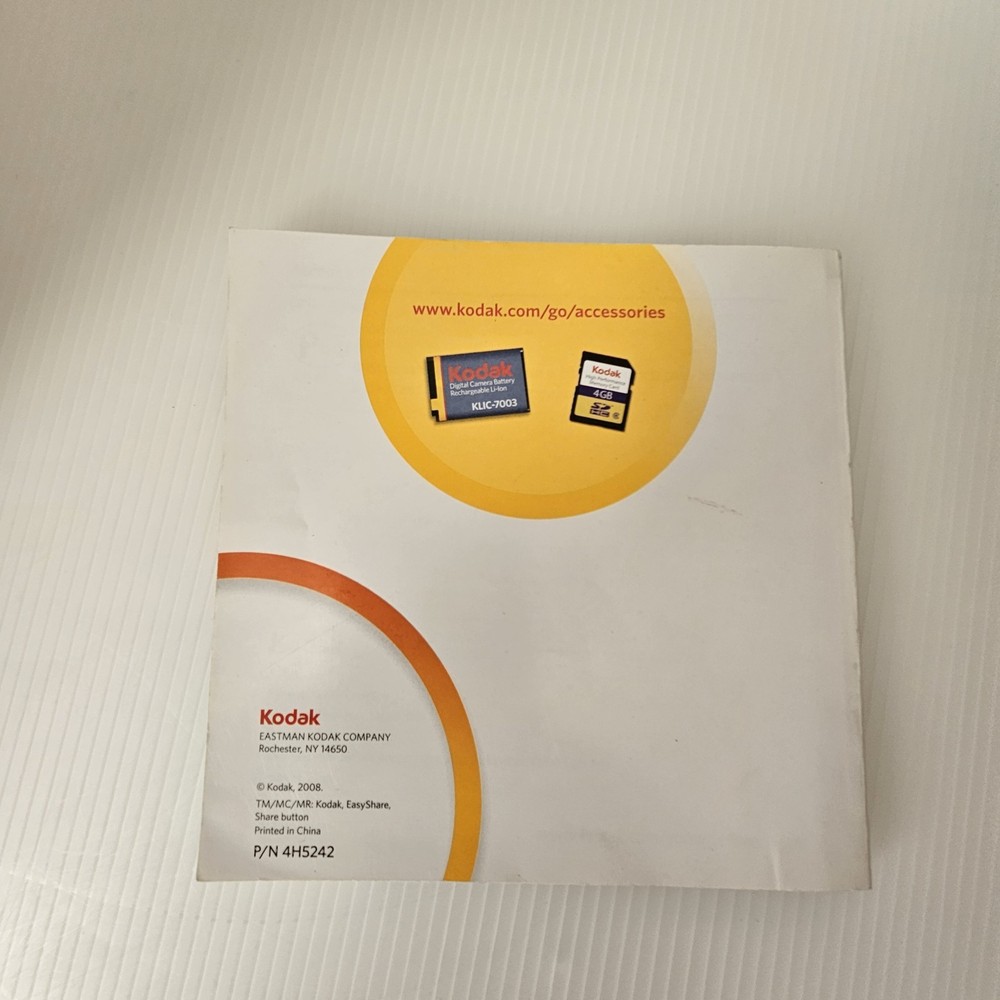 Kodak EasyShare M380 Digital Camera User Guide Instruction Manual