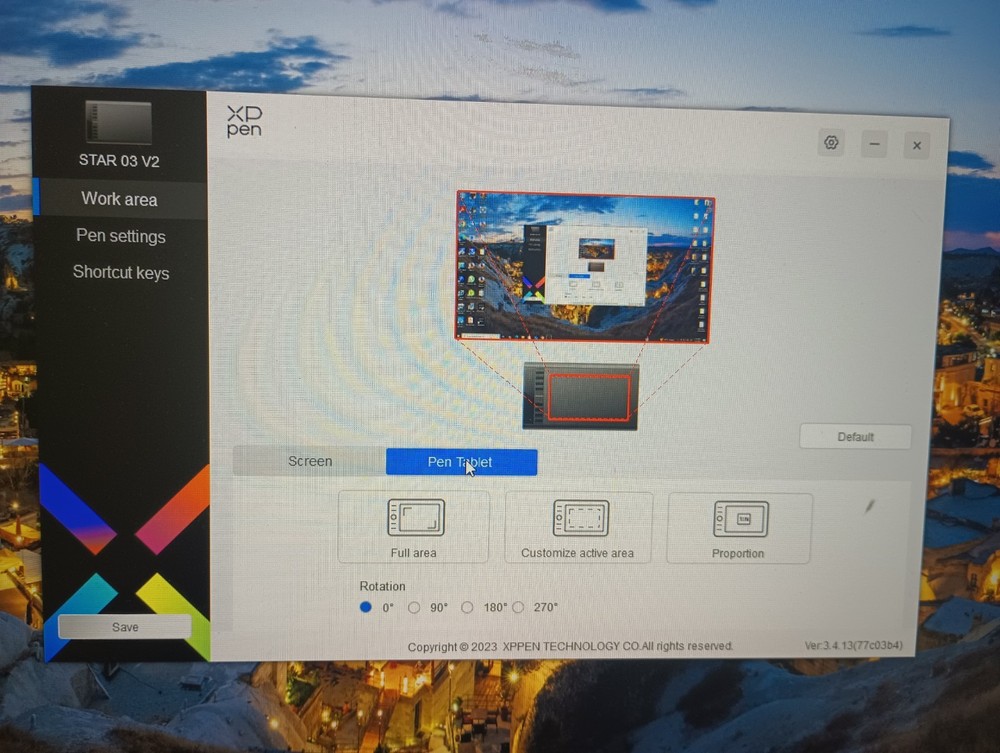 XP-Pen Star 03 V2 Graphics Drawing Pen Tablet Used