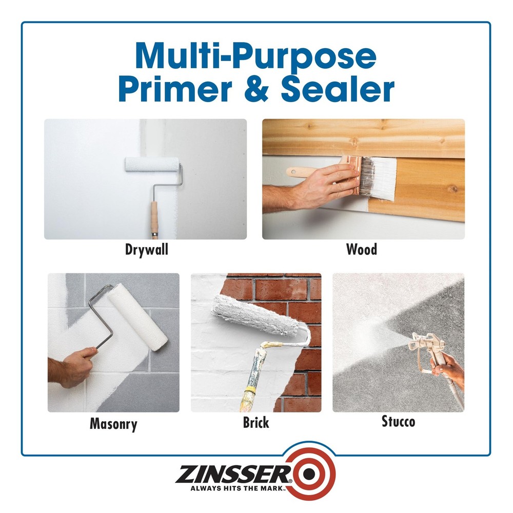 373693 HIDZ Multi-Purpose Primer and Sealer, Quart, Flat White