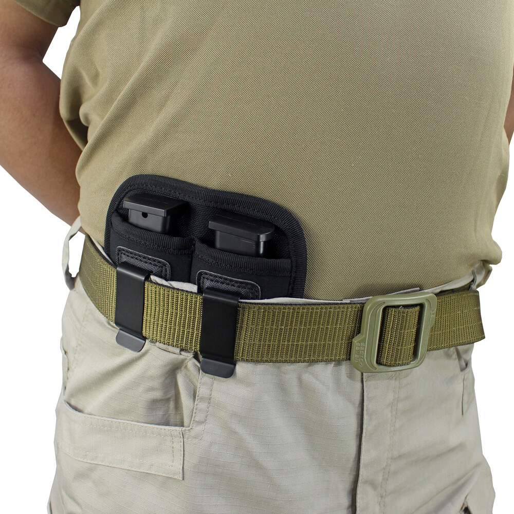 Double Magazine Pouch Single/Double Stack for 9mm .40 .45 .380 .357 Mag Holder