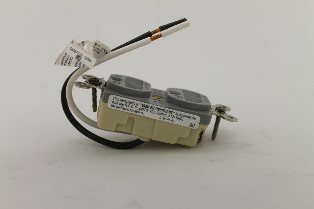 Hubbell HBL8200SGGY Tamper Resistant Receptacle