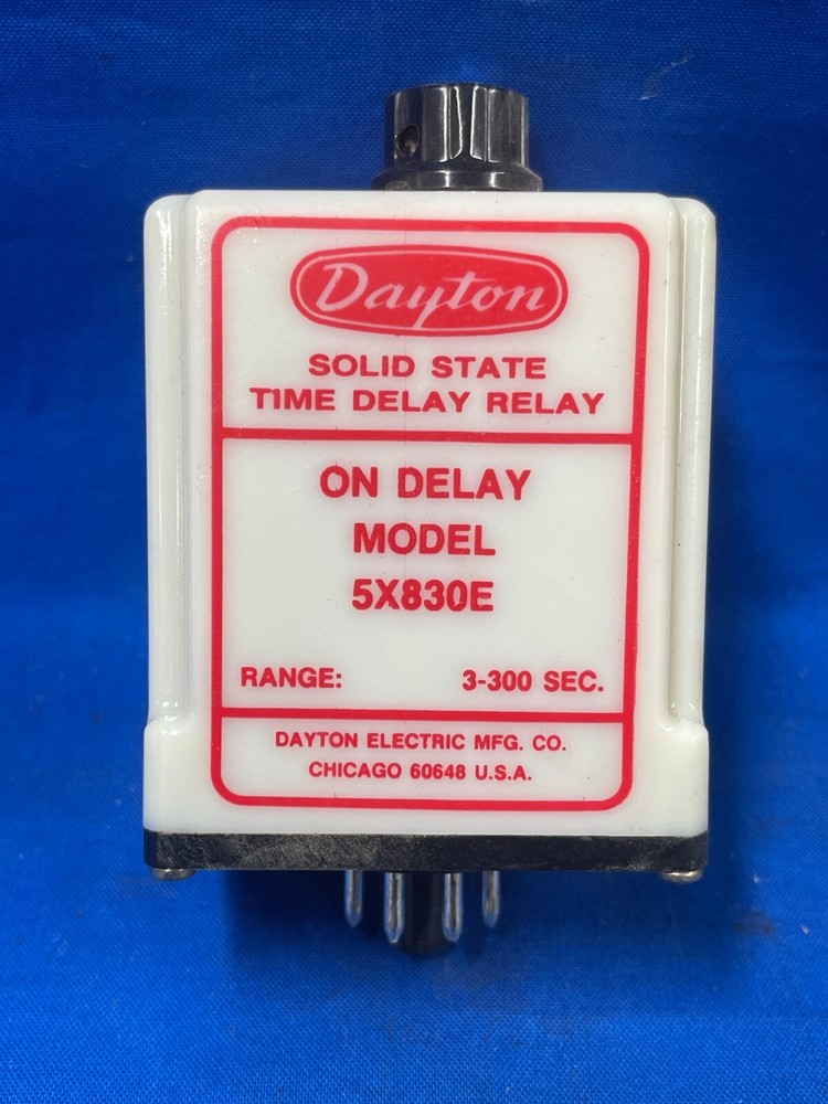 DAYTON 5X830E SOLID STATE TIME DELAY RELAY