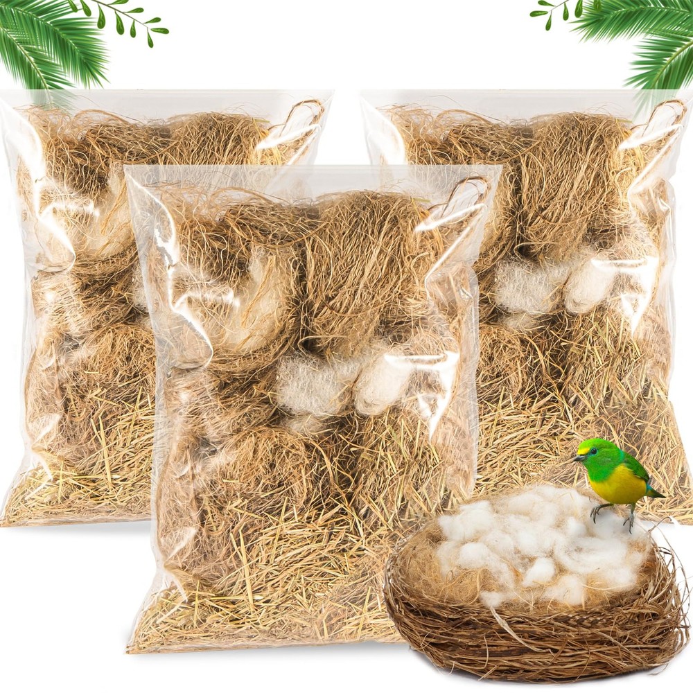 3 Pack Bird Nesting Material Bird Nests Bedding Hummingbird Nesting Material