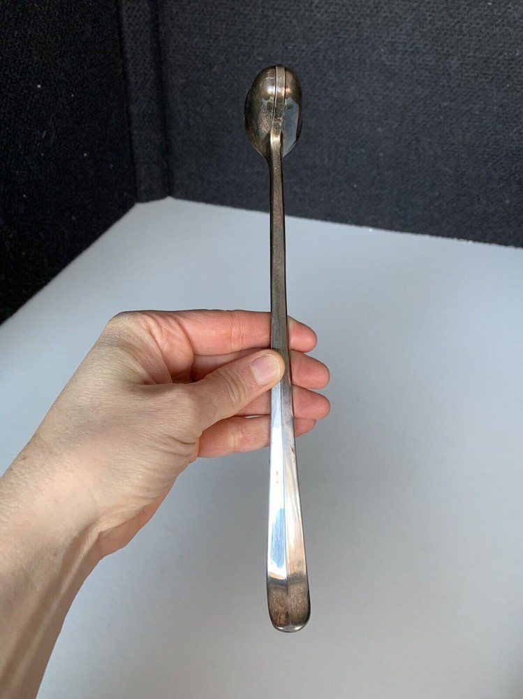 S&G ENGLAND CANDLE SNUFFER SILVER PLATED 10” (e20)