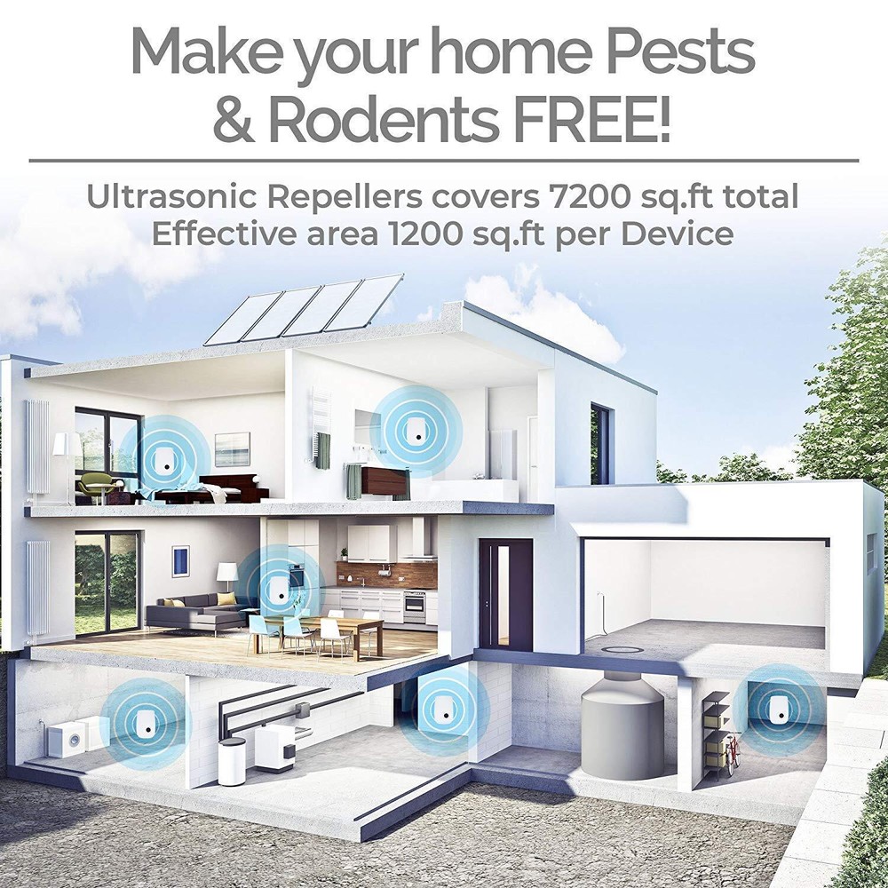Electronic Ultrasonic Pest Reject Bug Mosquito Cockroach Mouse Killer Repellers
